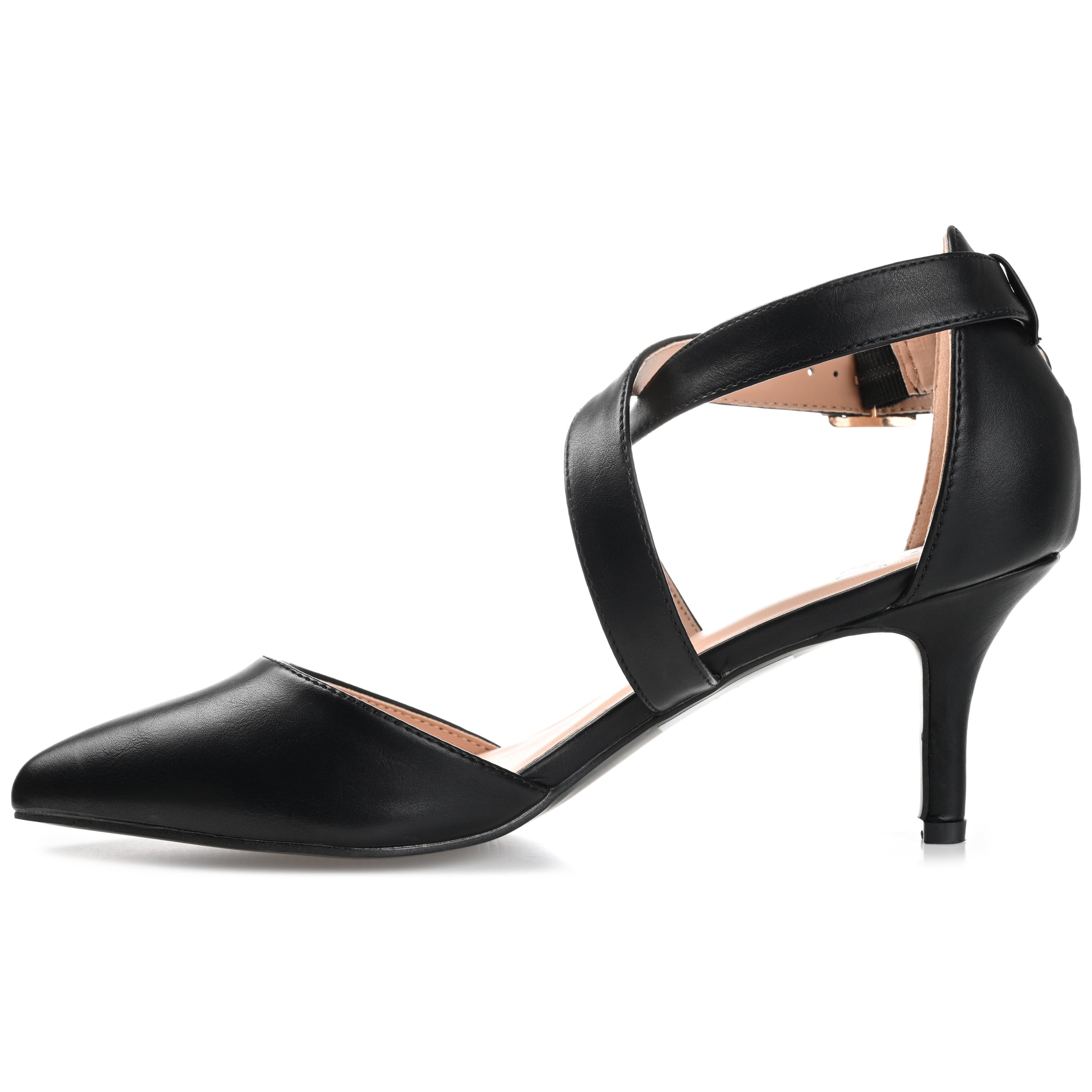 Journee Womens Riva Pointed Toe Mid Heel Pumps, Widths Available
