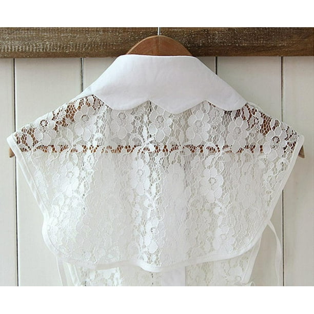 2 blusas con cuello de encaje para mujer media a con gargantilla desmontables Sunnimix Cuello de encaje Walmart en linea