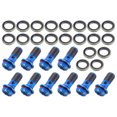 thumbnail image 1 of Juego de 10 tapones de drenaje de aceite M10x1.25, tornillo de perno de drenaje de aceite con 20 arandelas universales para coche y motocicleta, color azul, 1 of 1