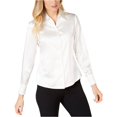 thumbnail image 2 of Kasper Charmeuse - Camisa con botones para mujer, color blanco, cuello de 16.0 in, manga Kasper Camisa con botones, 2 of 2