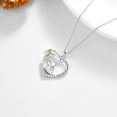 thumbnail image 5 of Elephant Necklace for Women Sterling Silver Birthstone Heart Necklace Cute Animal Jewelry Gift for Women Mom Wife Daughter, 5 of 10