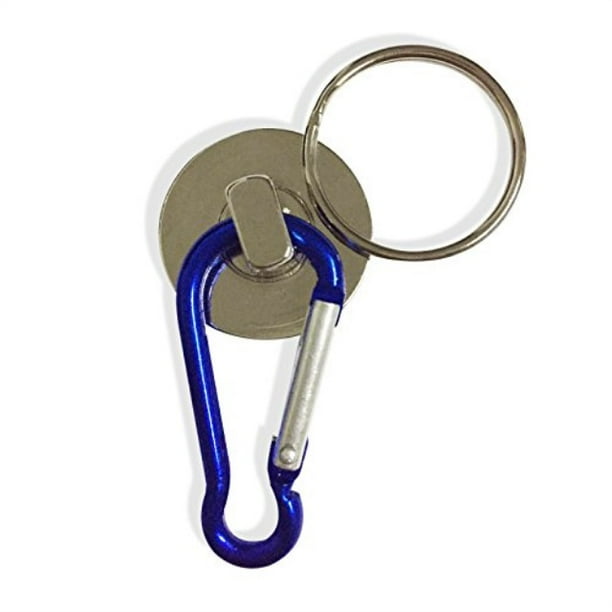 superstrong neodymium holds 35 lbs! carabiner snap hook & split