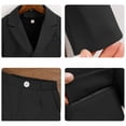 thumbnail image 4 of Odeerbi Mujeres Caballero Vestido Formal Traje Entallado Solapa Blazer Chaqueta + Traje Pantalones + Collar 3 Pcs Trajes de Boda Conjunto, 4 of 9