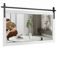 thumbnail image 3 of Farmhouse 26 in. W x 40 in. H Rectangle Framed Wall Bathroom Vanity Mirror in White, 3 of 12