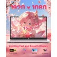 thumbnail image 2 of 15.6" FHD Gaming Laptop, 8 Cores AMD Ryzen 7 Pro 6850U 32GB LPDDR5 RAM 1TB SSD (Beat i7-1360P Up to 4.7GHz) AMD Radeon 680M GPU IPS FHD Computer with 100W Type-C Backlit Keyboard Fingerprint RoseGold, 2 of 7