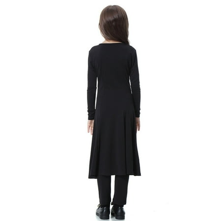 

Taqqpue Muslim Dress for Girls Kids Girl Muslim Islamic Abaya Long Sleeve Maxi Full Length Dress Clothes Set Prayer Dress on Clearance Size 2-8T