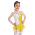 thumbnail image 4 of YEAHDOR Kids Girls Figure Ice Skating Dress Mesh Hollow Back Sequins Tulle Leotard Dress, 4 of 7