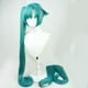 thumbnail image 3 of Peluca de Hatsune Miku para fiesta de cosplay, con 2 coletas largas y rectas, 3 of 4