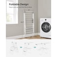 thumbnail image 5 of SONGMICS 2-Level Clothes Drying Rack Laundry Drying Rack with Height-Adjustable Wings 33 Drying Rails Sock Clips White and Gray, 5 of 7