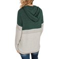 thumbnail image 4 of Women's Color Block Hoodies Fall Long Sleeve Sweatshirt Casual Drawstring Pullover Tops Striped Tunic Shirts, 4 of 5