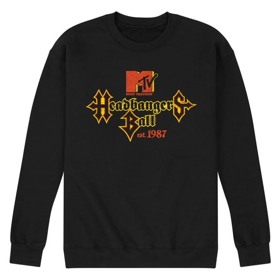 MTV - Headbangers Ball 1987 - Men's Crew Neck Fleece Pullover