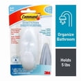 thumbnail image 1 of Command™ Bath Towel Hook BATH17-EF, Large, Frosted, 5 lb (2.3 kg), 1 Hook, 1 Water-Resistant Strip, 1 of 5