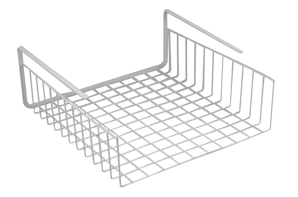Under Shelf Basket Wire Wrap Rack Storage Organizer For Kitchen Under Shelf Basket Wire Wrap Rack Storage Organizer For Kitchen Pantry 12 1 2 By 5 Inch White Your Food Wrappers And Bags In