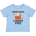 thumbnail image 3 of Inktastic Chunky Thighs and Pumpkin Pies Thanksgiving Boys or Girls Baby T-Shirt, 3 of 5