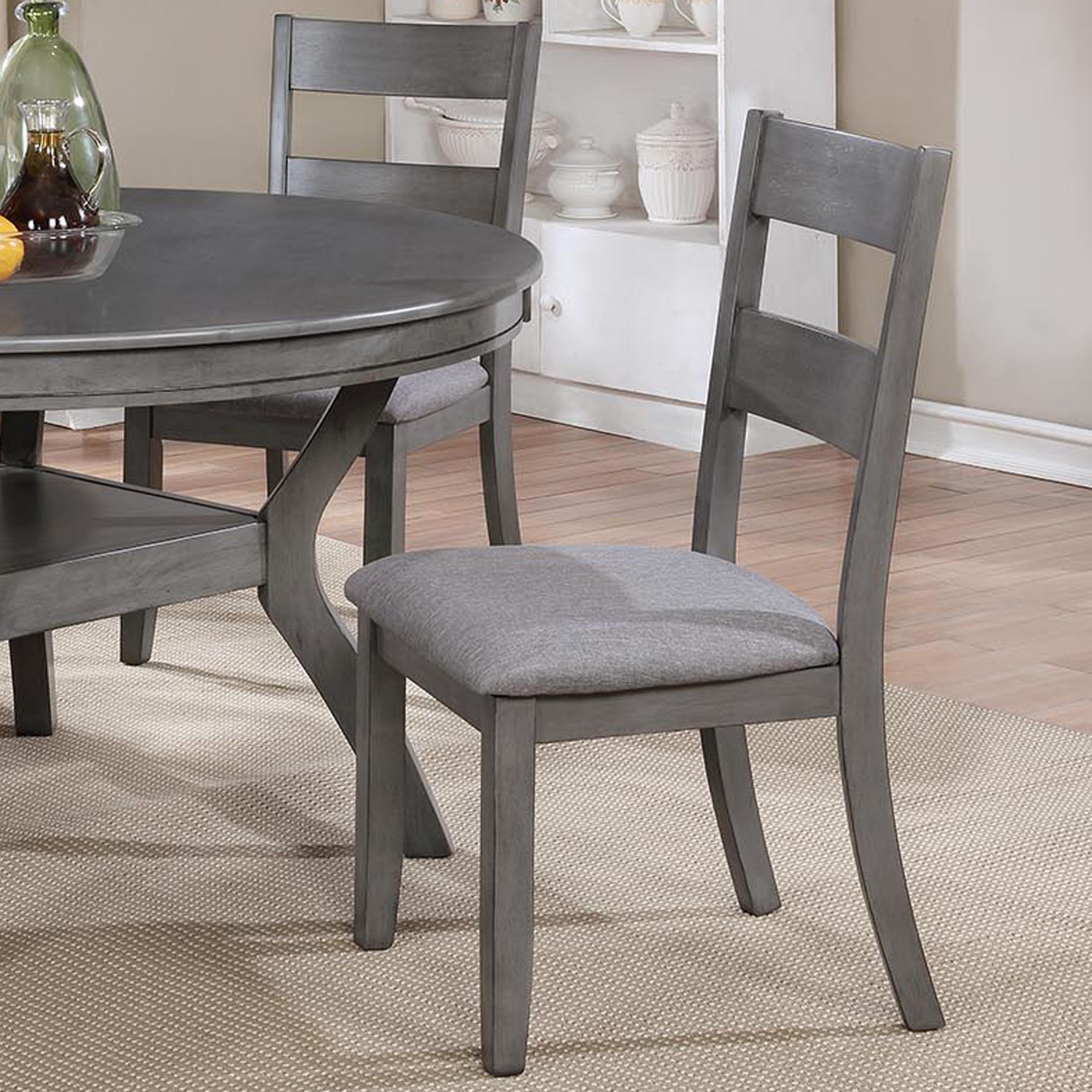 Furniture of America Gerret Ladder Back Dining Chairs - Set of 2, Gray