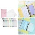 thumbnail image 4 of serony PU Leather Notebook Binder Clear Binder Pockets Budget Envelope Pink, 4 of 9