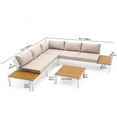 thumbnail image 5 of Dextrus 6-Piece Aluminum Patio Furniture Set, Create Stylish Outdoor Lounging Spaces with Comfort and Durability for Backyard Poolside, and Porch, Beige, 5 of 5