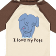 thumbnail image 4 of Inktastic I Love My Pops Elephant Blue Boys Long Sleeve Baby Bodysuit, 4 of 5