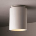 thumbnail image 4 of Justice Design Cylinder Paintable Ceramic Ceiling Flush Mount Light Living Room, Dining Room, Bathroom, Hallway or Office, Ceramic Bisque, 4 of 4