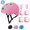 Pink, variant on Tripumer Youth Bike Helmets 9-15 Ages with Knee and Elbow Pads Wrist Guards Scooter Boys Girls Bicycle Cycling Adjustable Helmets Black
