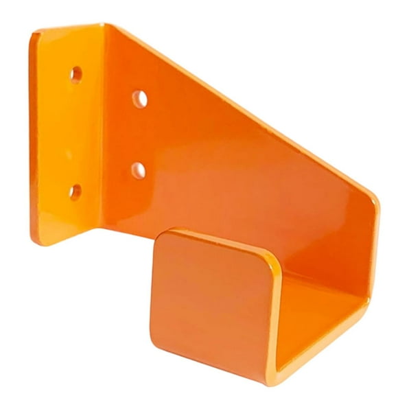 Colgador de motosierra de alta resistencia, soporte de hierro para almacenamiento en garaje, estante montado en la pared Naranja