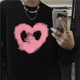 thumbnail image 3 of Camiseta a cuadros de gran tamaño para hombre, jersey de cuello redondo, sudaderas coreanas de gran tamaño, diseñador original, nueva ropa para hombre, 3 of 5