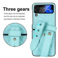 thumbnail image 5 of TECH CIRCLE Case for Galaxy Z Flip 4, Classic PU Leather Adjustable Wristband Kickstand Anti-Scratch Shockproof Protection Cover for Samsung Galaxy Z Flip 4 5G 2022,Green, 5 of 8