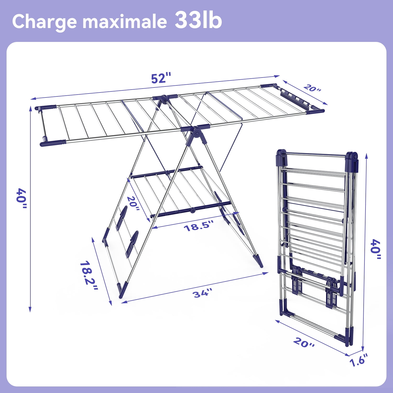 Behost Clothes Drying Rack Stainless Steel Gullwing Comoros | Ubuy