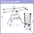 thumbnail image 3 of Behost Clothes Drying Rack Stainless Steel Gullwing Space-Saving Foldable, 3 of 9