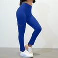 thumbnail image 3 of Hurxie Plus Size Leggings for Women with Pockets High Waisted Compression Tummy Control Workout Gym Yoga Pants Blue L, 3 of 4