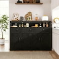 thumbnail image 4 of Tuekys Buffet & Sideboard Cabinet with Storage , 51" Wood Cupboard Hutch, Coffee Bar Station Table for Kitchen, Living Room, 4 of 8