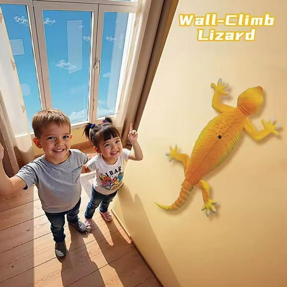 Wuztai Remote Control Wall Climbing Lizard, Rechargeable RC Toyswith LED Eyes, Interactive Robot Gecko Pet
