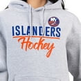 thumbnail image 3 of Women's G-III 4Her by Carl Banks Heather Gray New York Islanders  Team Sport Tri-Blend Fleece Hoodie, 3 of 3