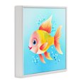 thumbnail image 3 of Stupell Industries Eclectic Happy Fish with Speckles White Framed Giclee Art, 12 x 12, by Andrea Haase, 3 of 8