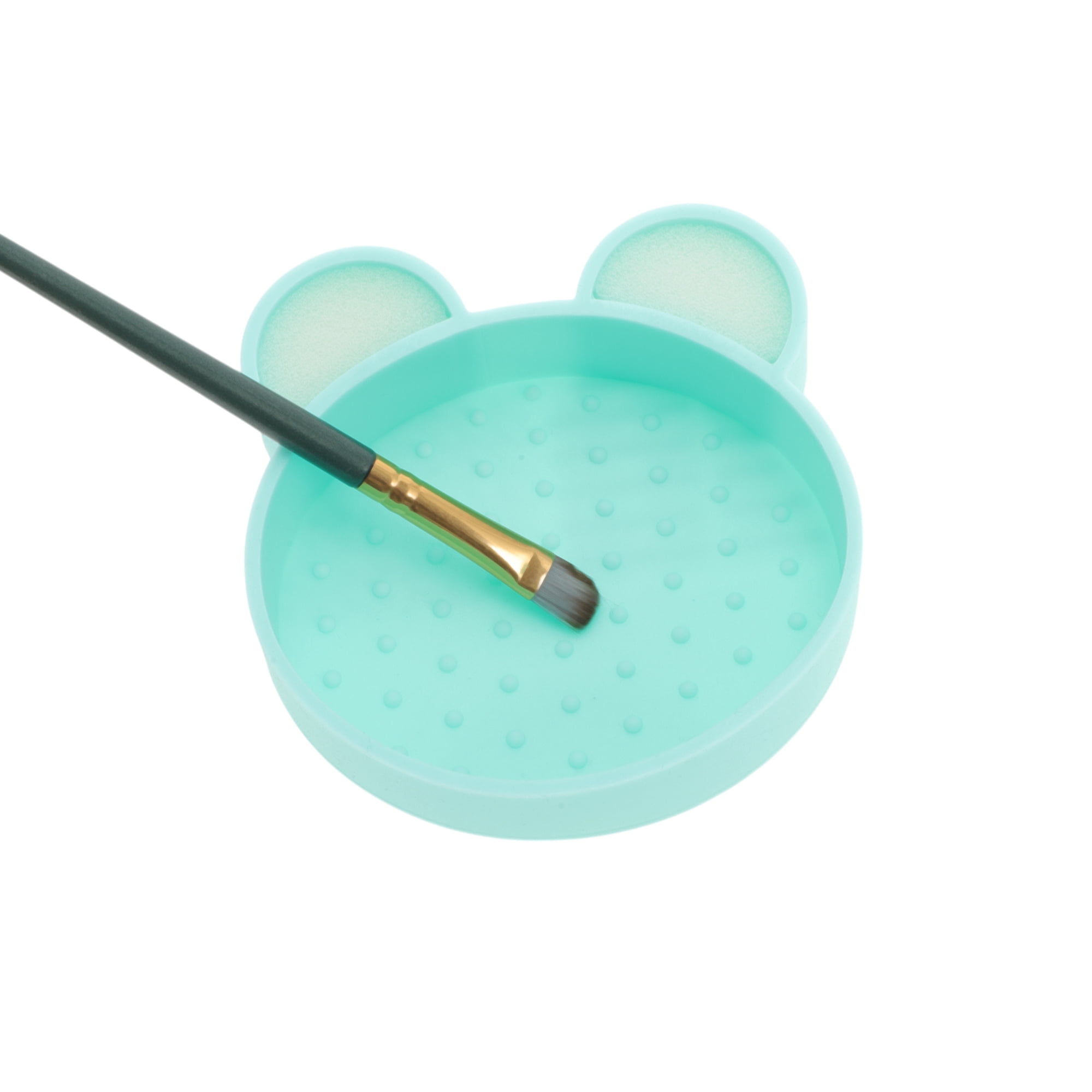 Unique Bargains 1pc Portable Makeup Sponge Brush Cleaner for Quick Color Changes Green