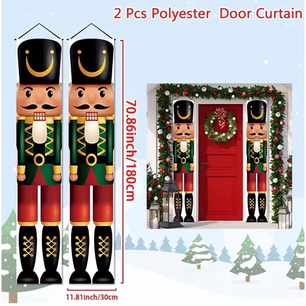 Pancarta navideña para puerta de Papá Noel, decoraciones navideñas para el hogar, adorno navideño 2024, regalo de Navidad, Año Nuevo 2025