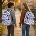 thumbnail image 3 of Aplkyhs Purple Axolotl Backpack for Teens 12-18 17 Inch Durable School Bag Water Repellent Bookbag for High School Daily Use, 3 of 7