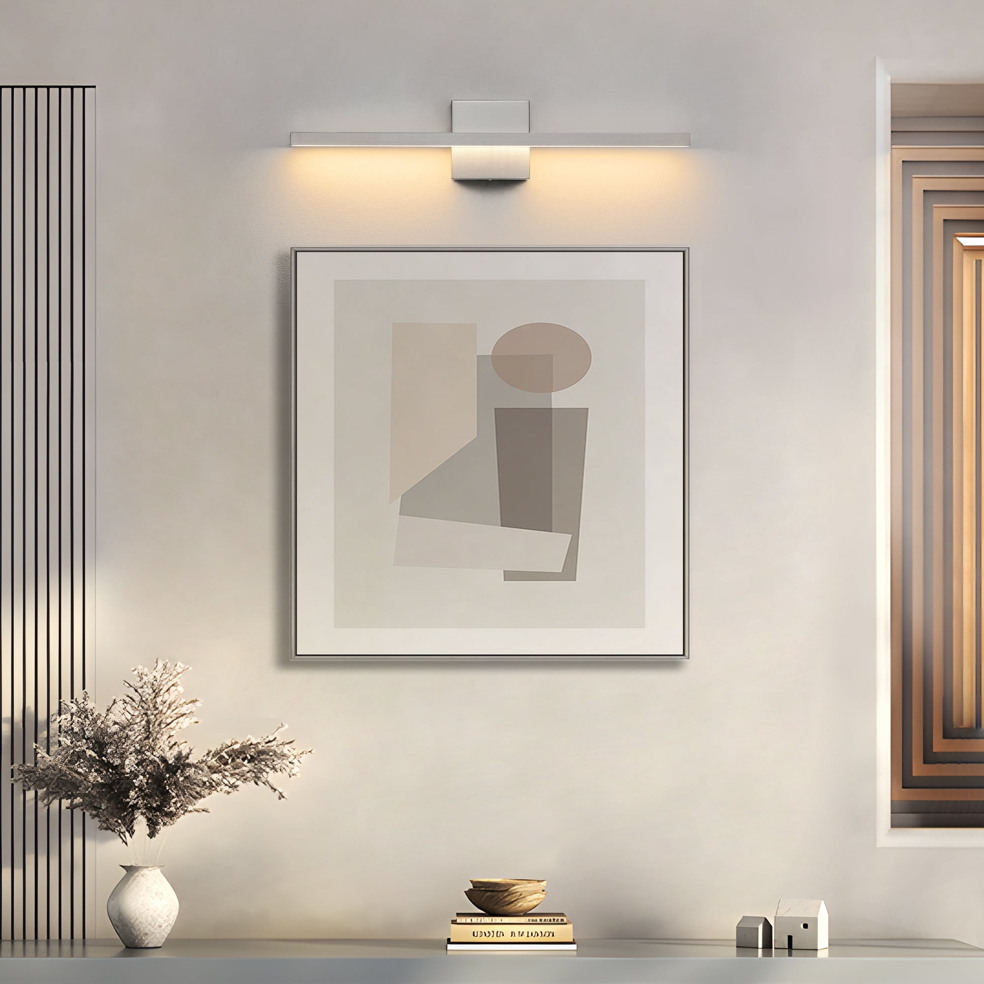 Vanity Light for Bathroom Lighting Fixtures Over Mirror Dimmable Integrated LED 24 inch Modern Vanity Lights Brushed Nickel Bathroom Light Bar Bath Wall Sconce