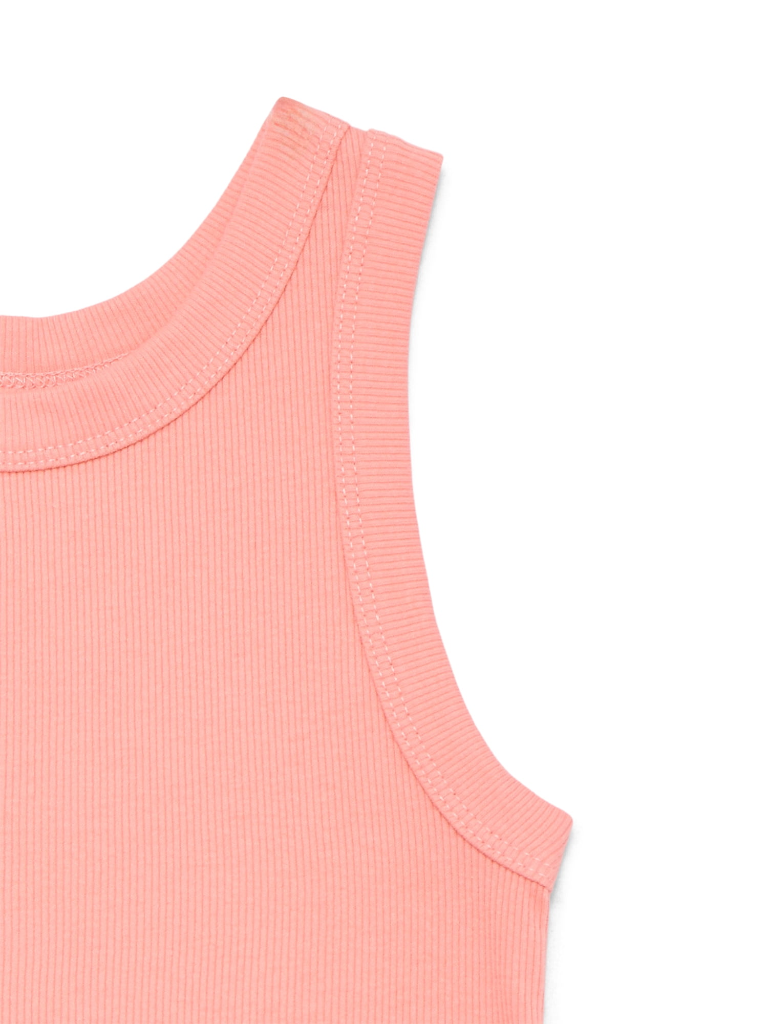 Wonder Nation Girls Kid Tough Ribbed Tank Top, Sizes 4-18 & Plus
