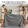 thumbnail image 3 of Advwin Convertible Yoga Chaise Lounge Chair, Ergonomic Foam Lounge with Lumbar Pillow, Washable Cover & Side Pocket, Gray, 3 of 12