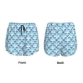 thumbnail image 3 of Balery Blue Fish Scale Texture Pantalones cortos deportivos para mujer con forro y dos bolsillos, elásticos, para entrenamiento, gimnasio, yoga-Small, 3 of 7