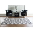 thumbnail image 2 of Linon Salonika Quatrefoil Reversible Woven Wool 5'x8' Rug in Purple, 2 of 4