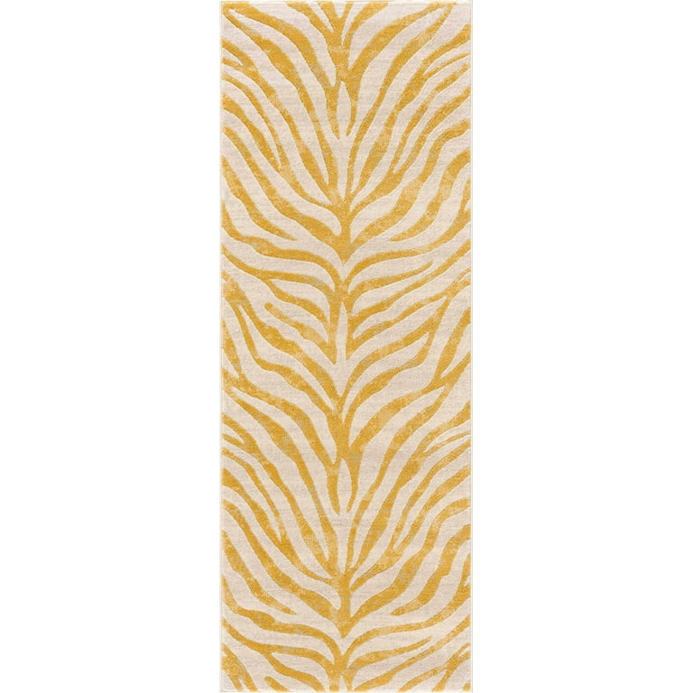 Manteca Animal Zebra Print Rug Entryway, Hallway, Small Area Rug Door Mat -  Distressed Faded Style - Cream, White, Beige, Gray - 2' x 3