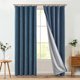 thumbnail image 1 of Cortinas jinchan con aspecto de arpillera blackout 213 cm azul 2 paneles, 1 of 8