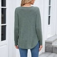 thumbnail image 7 of Womens Tunic Tops, Long Sleeve Shirts for Women Summer Casual Loose Fit Solid Color Basic V Neck T Shirt Tops S-2XL, 7 of 7