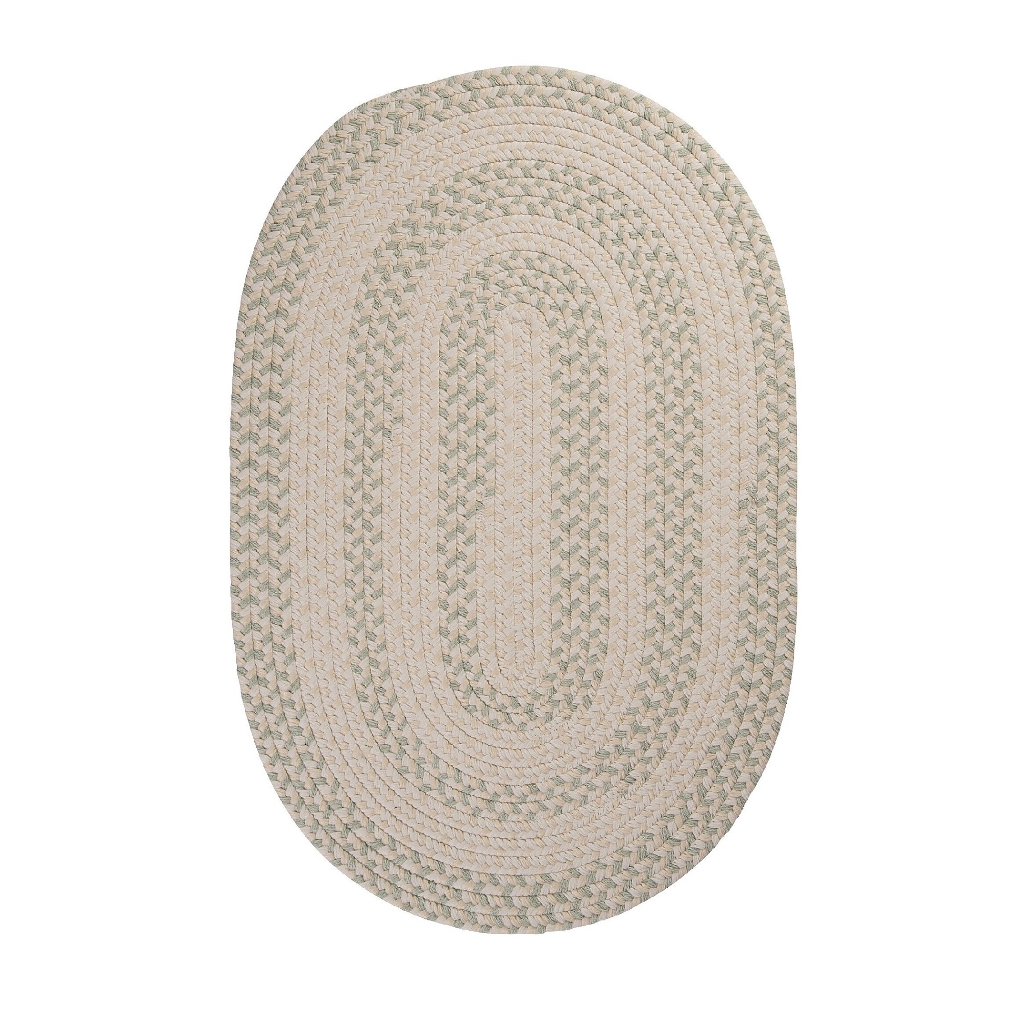 10' x 13' Handmade Reversible Oval Area Throw Rug