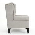 thumbnail image 3 of GDF Studio Gastman Contemporary Fabric Tufted Wingback Accent Chair, Beige and Dark Brown, 3 of 13