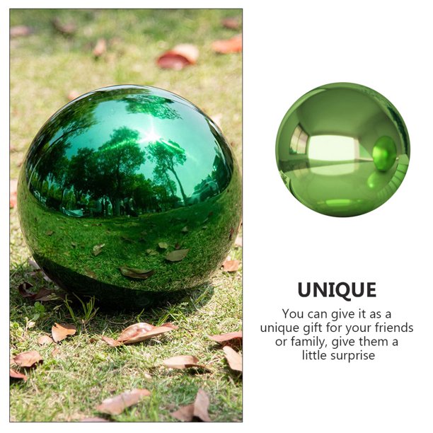 unbranded Mirror Balls Garden Gazing Balls Stainless Steel Green