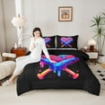 thumbnail image 4 of Castle Fairy Baseball Print Full Size Comforter Sets,Graffiti Splash Bedding Sets, 4 of 8
