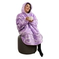thumbnail image 3 of Sudadera Cobija Polar con Capucha Adulto Unitalla Lila, 3 of 5
